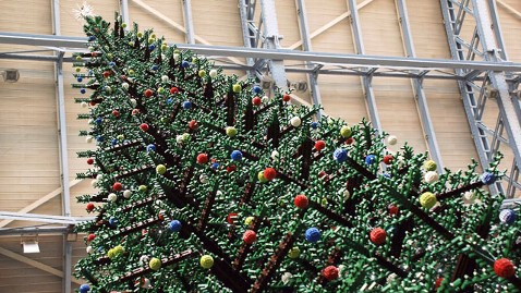 Edmonton man spends a year building life-size Lego Christmas tree 