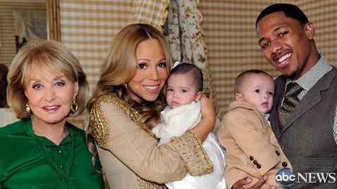 mariah carey nick cannon babies twins barbara monroe moroccan their abc does walters revealed six month old