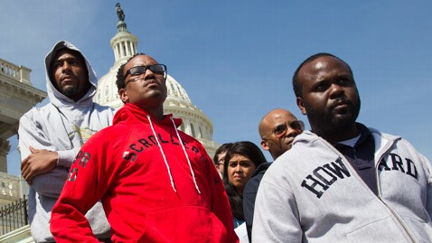 hoodies hill ap staffers trayvon congressional rally martin applewhite scott credit
