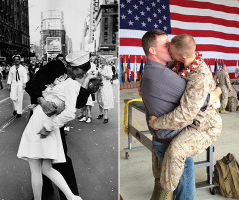 gty gay marine life kiss nt 120227 wblog Homecoming Photo of Gay Marine Kissing Boyfriend Goes Viral