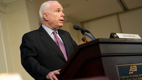 gty john mccain nt 120618 wblog McCain Takes Issue with President Obama Partly Blaming Him for Immigration Reform Failure