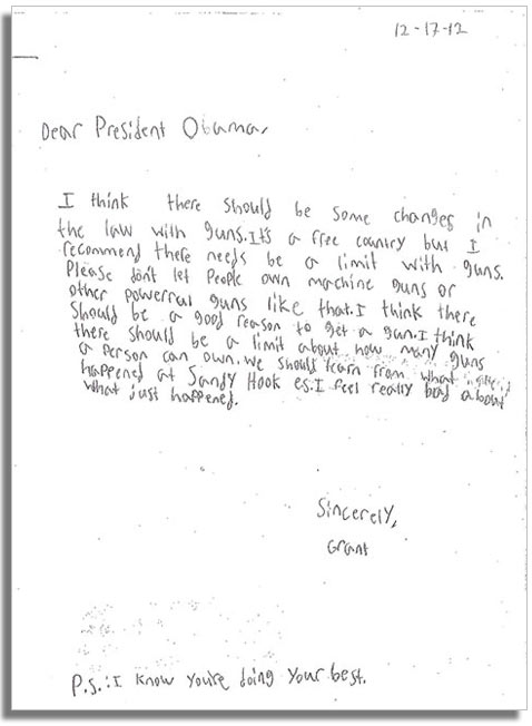 ht 2 grant dm 130116 vblog Kids Write Letters to Obama on Gun Control