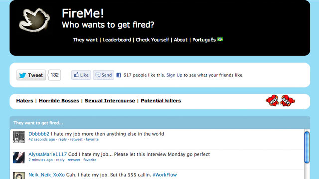ht fire me app nt 130328 wmain FireMe! App Tracks Your Job and Boss Rants on Twitter