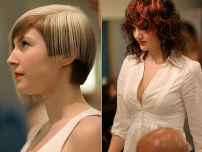 Two women model new cuts by Nick Berardi with color by Alexandra Matiz 