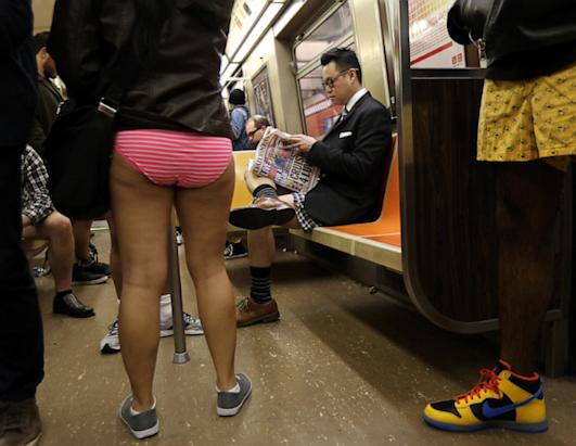 No Pants Subway Ride Photos Abc News