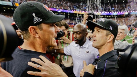 ap harbaugh brothers kb 130203 wblog Super Bowl XLVII Live: Score, Commercials and More