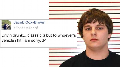 ht jacob cox brown nt 130104 wblog Oregon Teen Arrested After Posting Drivin Drunk Facebook Status