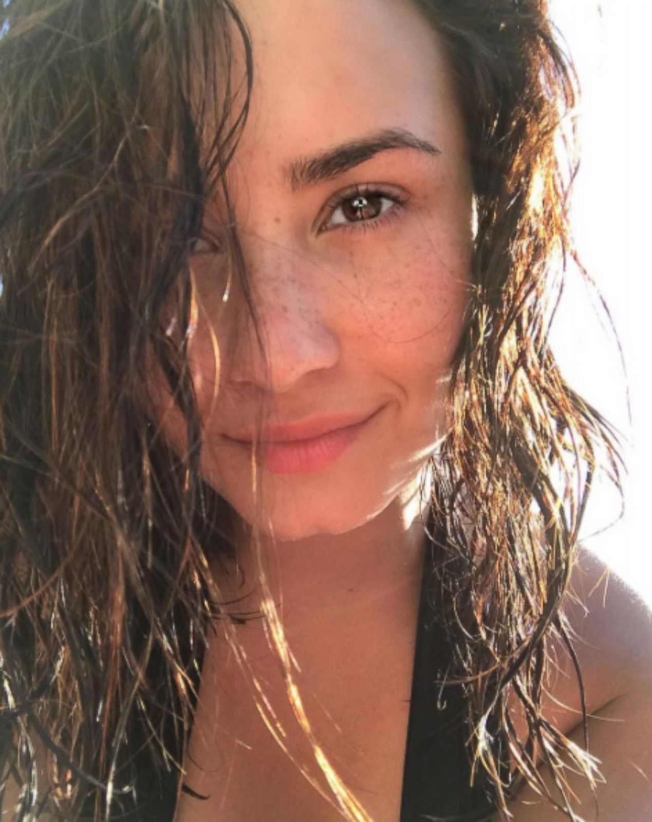 Demi Lovato Shares A No Makeup Selfie Picture Celebrities Without Makeup Abc News