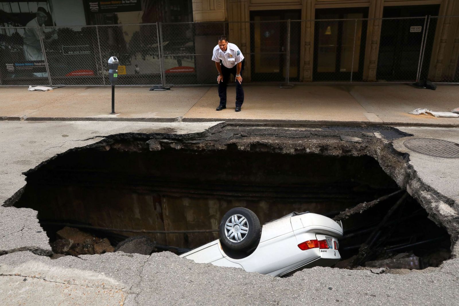 Giant Sinkhole Opens At School’s Football Stadium Picture | Incredible ...