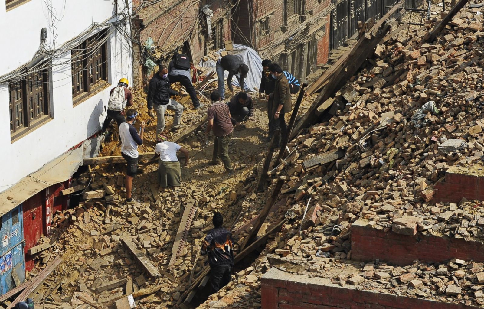 Tragic Earthquake Devastation In Nepal Photos Abc News