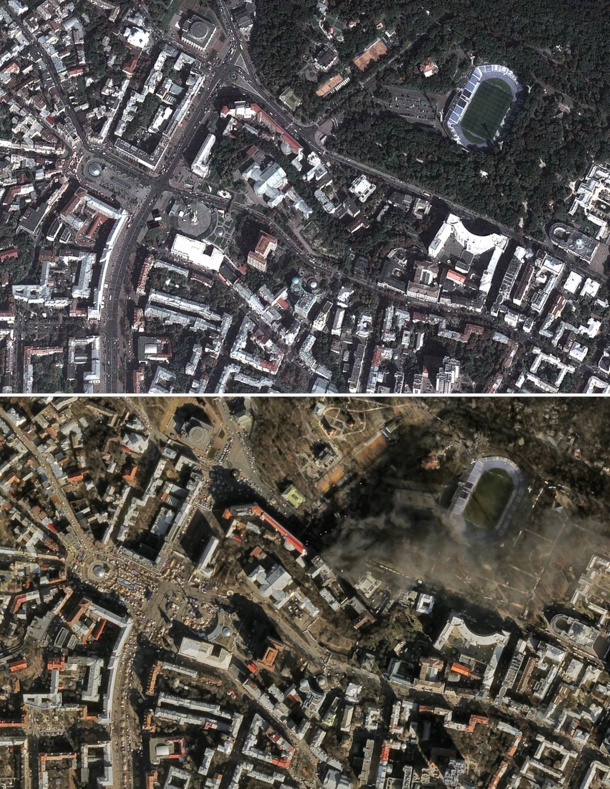 Before And After Images Of Kiev's Independence Square Photos - ABC News