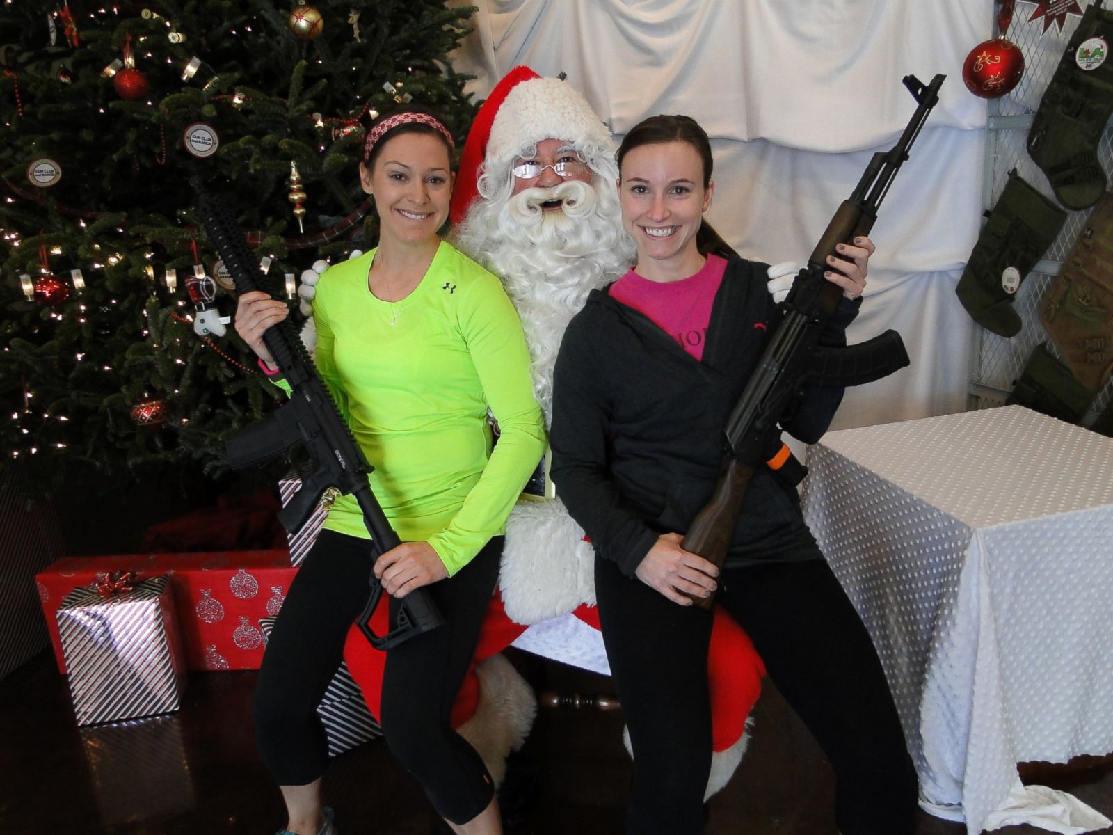 Santa Claus is coming to a gun range Picture | Santa Claus Visits Sandy ...