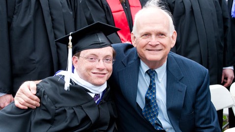 paralyzed graduate credits retiree with helping him 07pick up